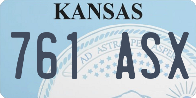 KS license plate 761ASX