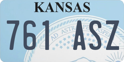 KS license plate 761ASZ