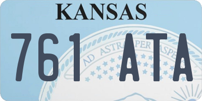 KS license plate 761ATA