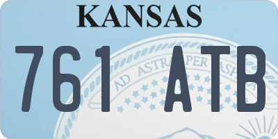 KS license plate 761ATB