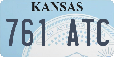 KS license plate 761ATC