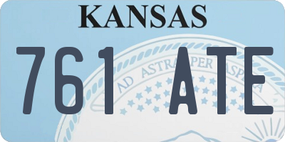KS license plate 761ATE
