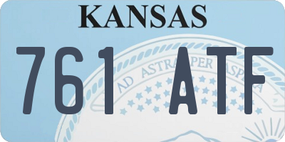 KS license plate 761ATF