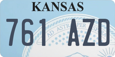 KS license plate 761AZD