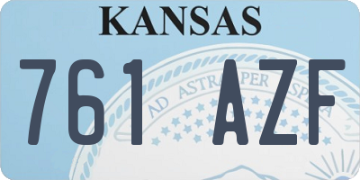 KS license plate 761AZF