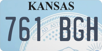 KS license plate 761BGH