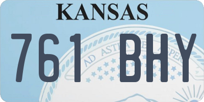 KS license plate 761BHY