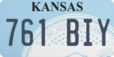 KS license plate 761BIY