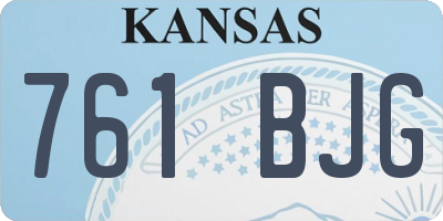 KS license plate 761BJG