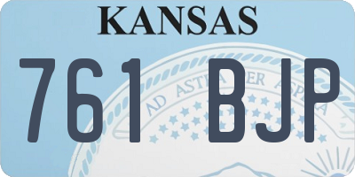 KS license plate 761BJP