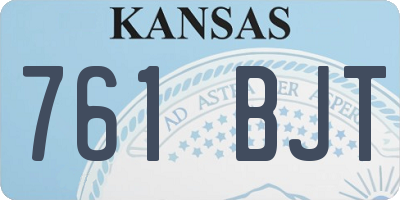 KS license plate 761BJT