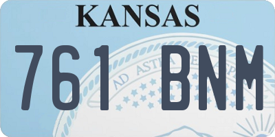 KS license plate 761BNM