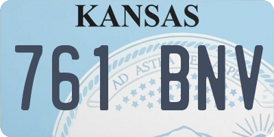 KS license plate 761BNV