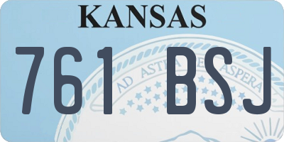 KS license plate 761BSJ