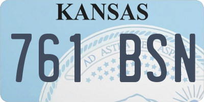 KS license plate 761BSN