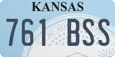 KS license plate 761BSS