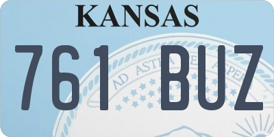 KS license plate 761BUZ