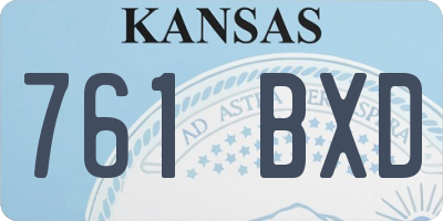 KS license plate 761BXD