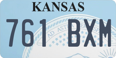 KS license plate 761BXM