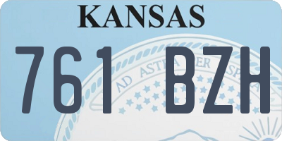 KS license plate 761BZH
