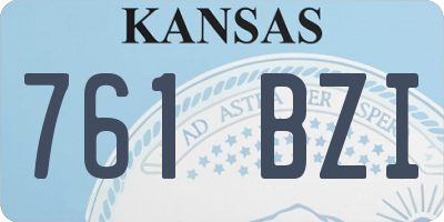 KS license plate 761BZI