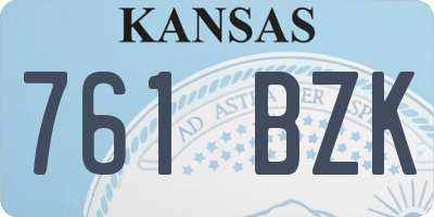 KS license plate 761BZK