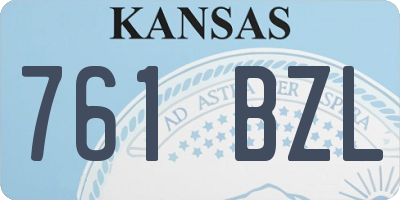 KS license plate 761BZL