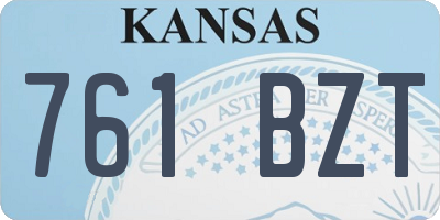 KS license plate 761BZT