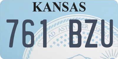 KS license plate 761BZU