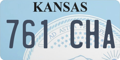 KS license plate 761CHA