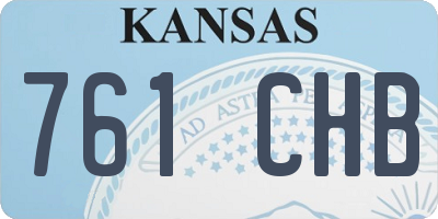 KS license plate 761CHB