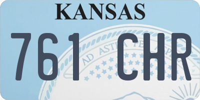 KS license plate 761CHR