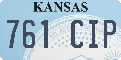 KS license plate 761CIP