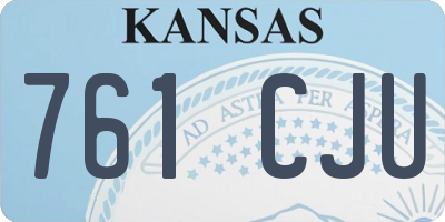 KS license plate 761CJU