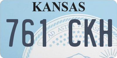 KS license plate 761CKH