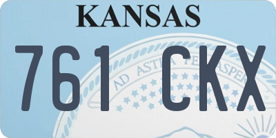 KS license plate 761CKX