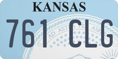 KS license plate 761CLG