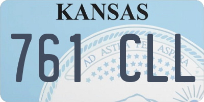KS license plate 761CLL