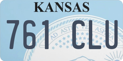 KS license plate 761CLU