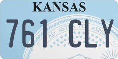KS license plate 761CLY