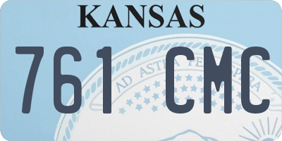 KS license plate 761CMC