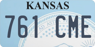 KS license plate 761CME