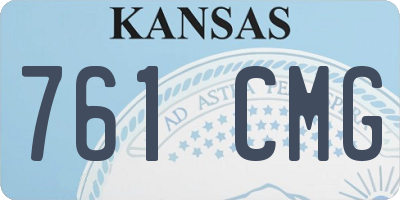 KS license plate 761CMG