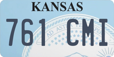 KS license plate 761CMI