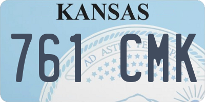 KS license plate 761CMK