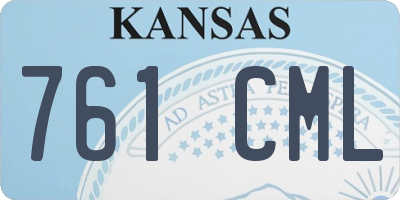 KS license plate 761CML