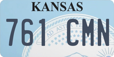 KS license plate 761CMN