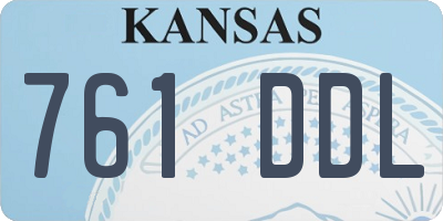 KS license plate 761DDL