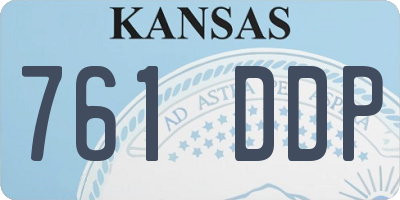 KS license plate 761DDP