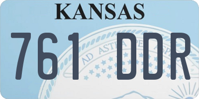 KS license plate 761DDR